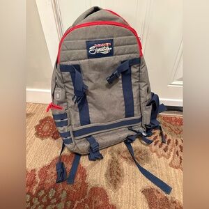 Discontinued OGIO red bull Signature Gray Backpack with Blue and Red Accents